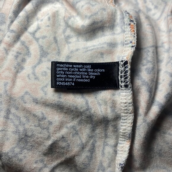 The Limited Orange Paisley Maxi Skirt Womens L Elastic Pull On Waist Paneled EUC - Picture 4 of 8